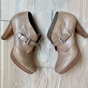 Cole Haan Taupe Buckle Booties - Size 9/12B
